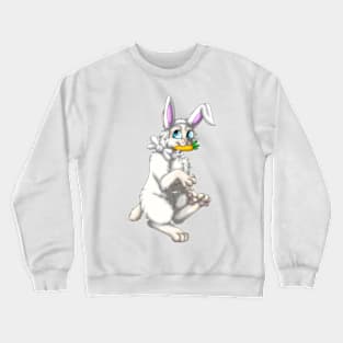 Bobtail BunnyCat: Cream Point (White) Crewneck Sweatshirt